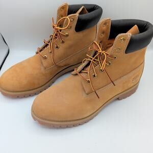 Vintage Timberland 10061 Boots Mens Size 10 M Wheat Nubuck Made in USA Leather